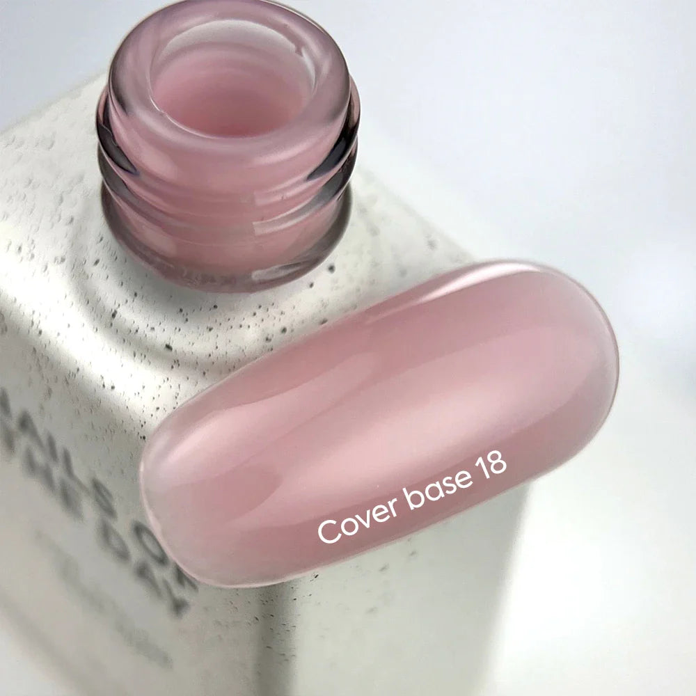 Nailsoftheday Cover base NEW Formula 18 - base camuflaje de color rosa, para uñas, 10 ml