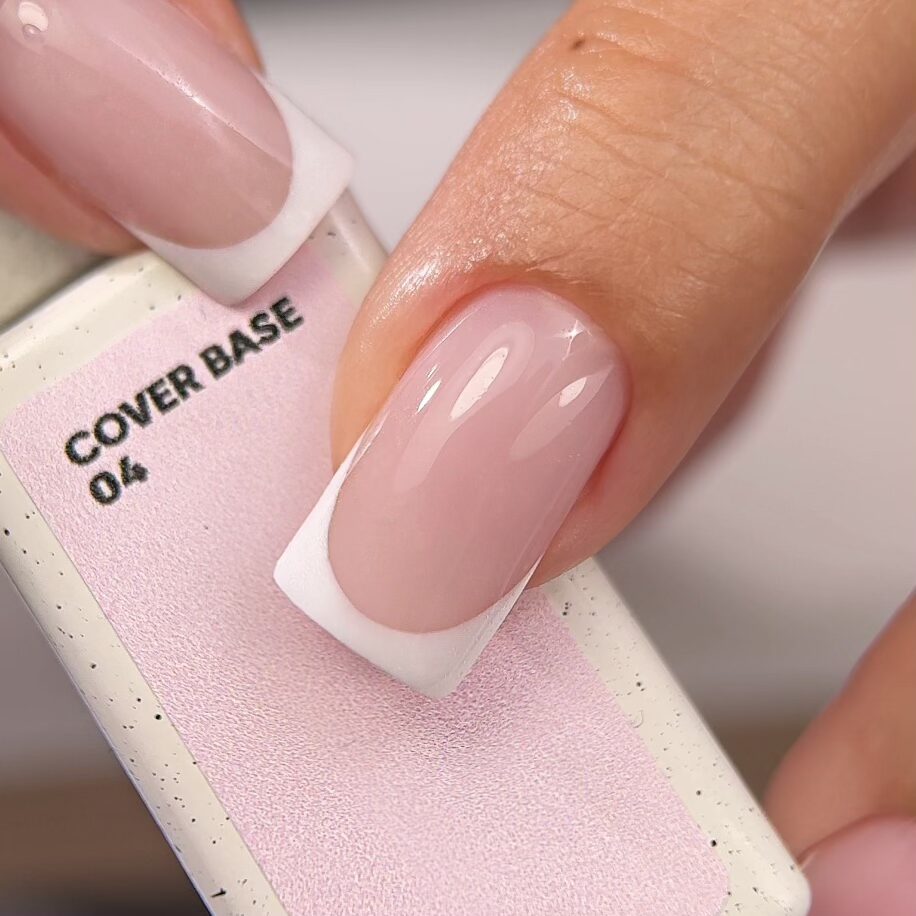 Nailsoftheday Cover base NEW Formula 04: base translúcida de color rosa polvo para uñas, 10 ml