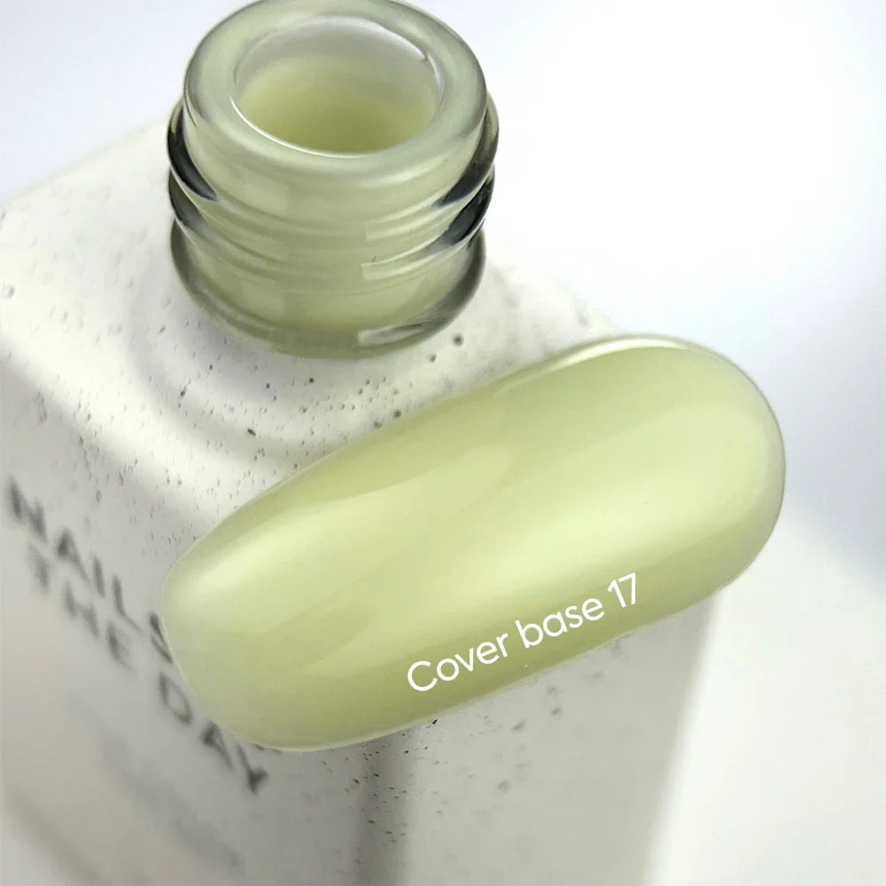 Nailsoftheday Cover base NEW Formula 17  - base camuflaje de color suave limón, para uñas, 10 ml