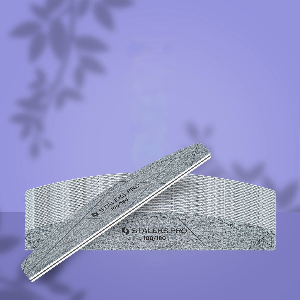 STALEKS SMART 40 Lima de uñas mineral media luna, grano 100/180 (25 uds.)