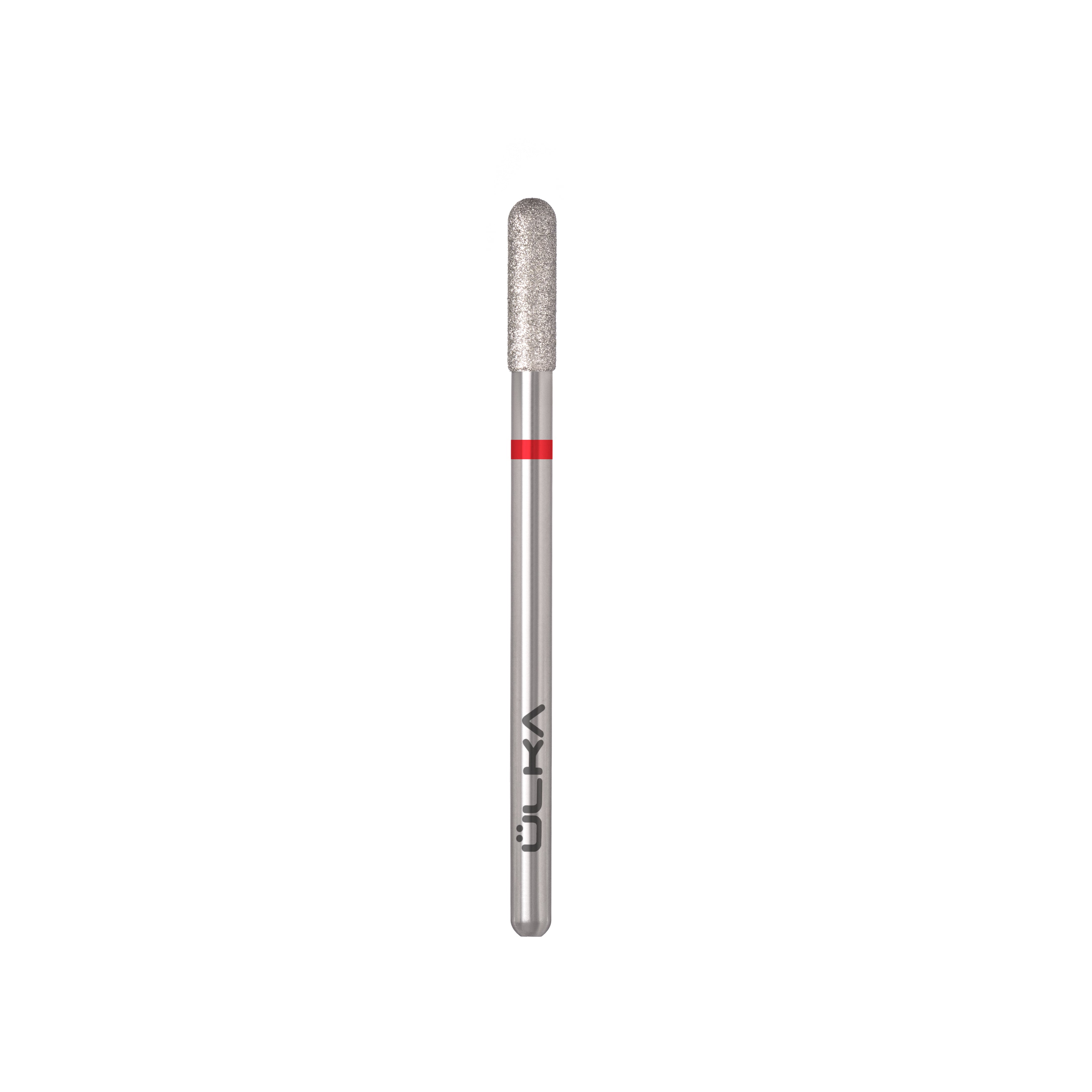 Fresa de diamante ULKA cilindro redondeado rojo – cabeza de 3 mm, parte activa de 10 mm (C310-F)