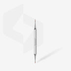 STALEKS Pincel de doble punta Exclusive blanco alargado 7 mm / para gel 12 mm