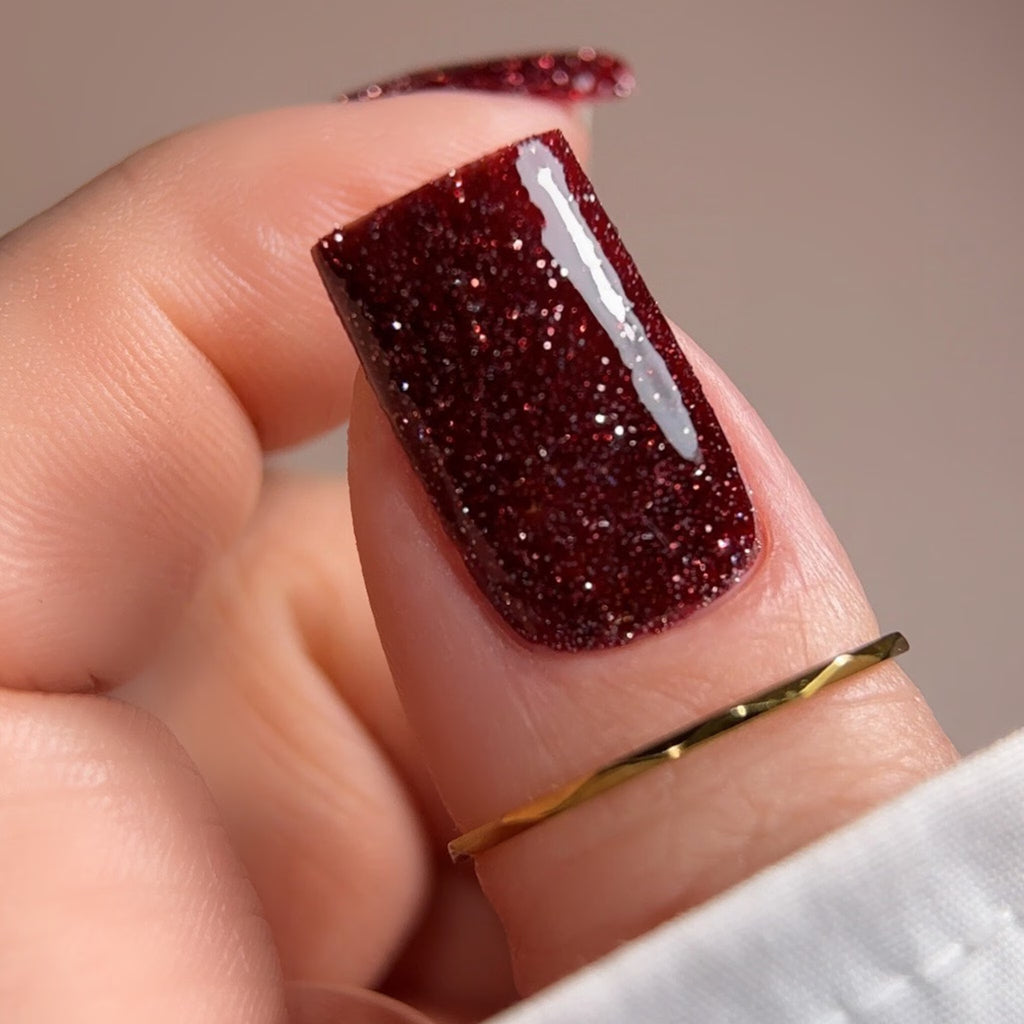 BIBLIOTEKA Esmalte reflectante Nº 07 Wine Soul – Burdeos, 10 ml