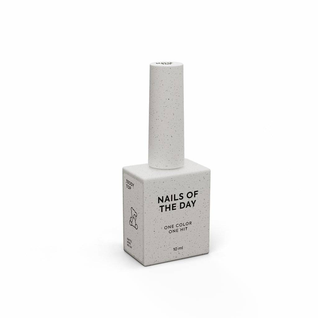 NAILSOFTHEDAY Teddy top Wipe: top con effecto peluche - mate con capa pegajosa, nueva fórmula, sin filtros UV, 10 ml