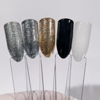 BIBLIOTEKA, Line Paint Micro Silver Wipe – Gel paint plateado micro shimmer para líneas, con capa de dispersión, 5 ml