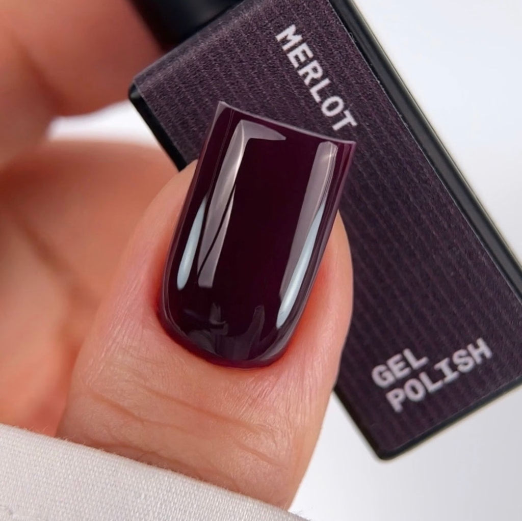 BIBLIOTEKA GEL POLISH Nº 85 MERLOT – BURDEOS OSCURO PROFUNDO, 10 ML