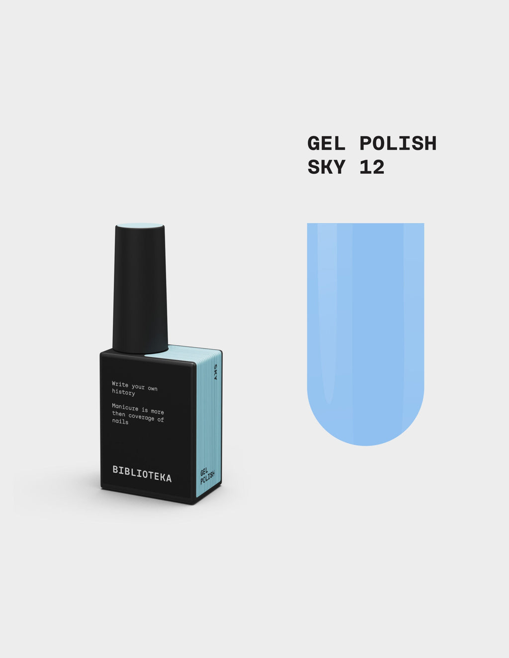 BIBLIOTEKA Esmalte Nº 12 Sky — Azul claro, 10 ml