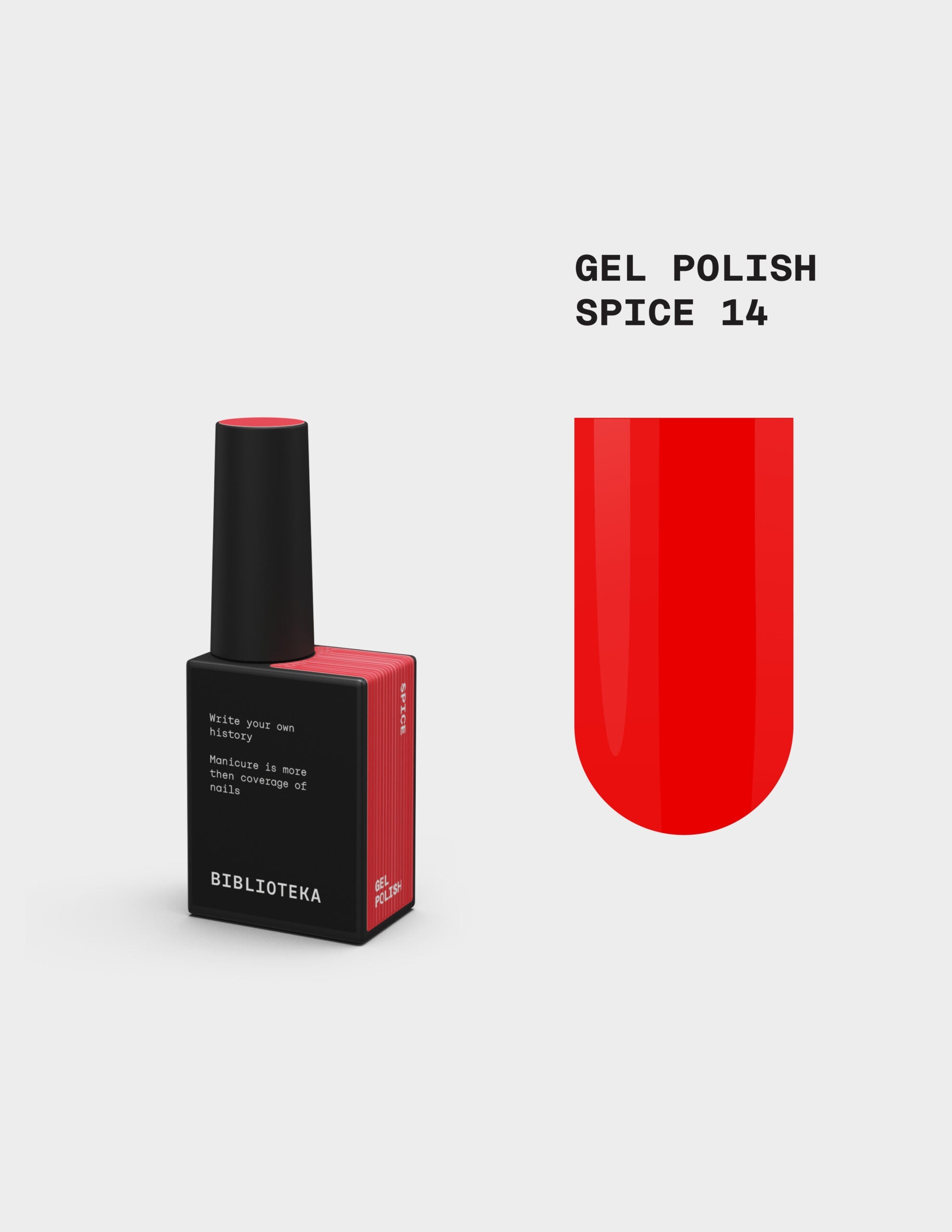 BIBLIOTEKA Esmalte Nº 14 Spice — Rojo, 10 ml