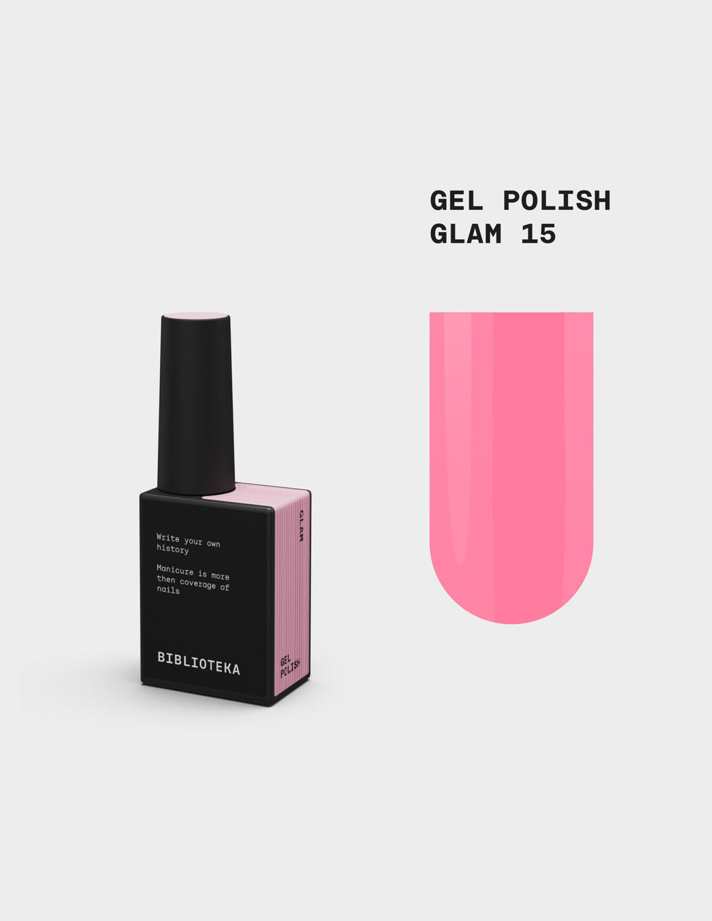 BIBLIOTEKA Esmalte Gel №15 Glam — Rosa, 10 ml