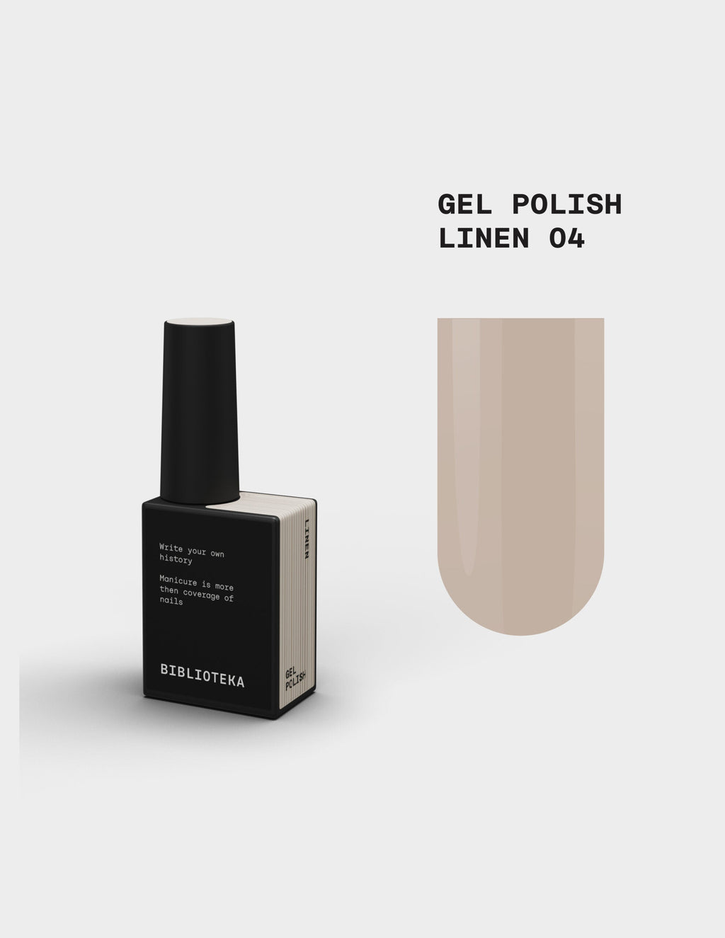 BIBLIOTEKA Esmalte Nº 04 Linen — Beige, 10 ml