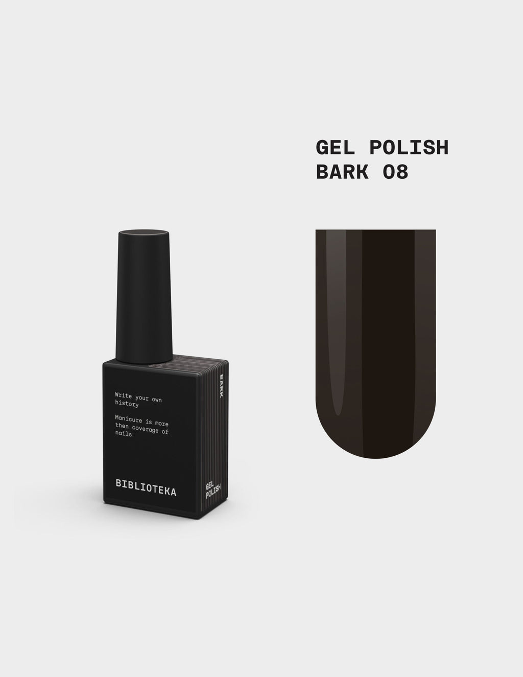 BIBLIOTEKA Esmalte Nº 08 Bark — Marrón, 10 ml