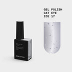 BIBLIOTEKA Esmalte semipermanente efecto ojo de gato Nº 17 Ice – blanco frío, 10 ml