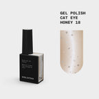 BIBLIOTEKA Esmalte semipermanente efecto ojo de gato Nº 18 Honey – miel cálida, 10 ml