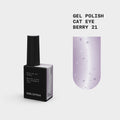 BIBLIOTEKA Esmalte semipermanente efecto ojo de gato Nº 21 Berry – rosa frío, 10 ml