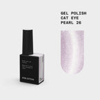 BIBLIOTEKA Esmalte semipermanente efecto ojo de gato Nº 26 Pearl – rosa claro, 10 ml