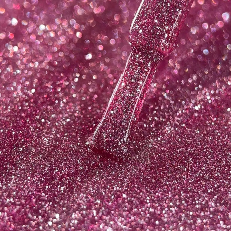 BIBLIOTEKA Esmalte semipermanente efecto ojo de gato Nº 30 Flare – rosa púrpura intenso, 10 ml