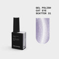 BIBLIOTEKA Esmalte semipermanente efecto ojo de gato Nº 31 Scatter – lila claro, 10 ml