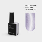 BIBLIOTEKA Esmalte semipermanente efecto ojo de gato Nº 31 Scatter – lila claro, 10 ml