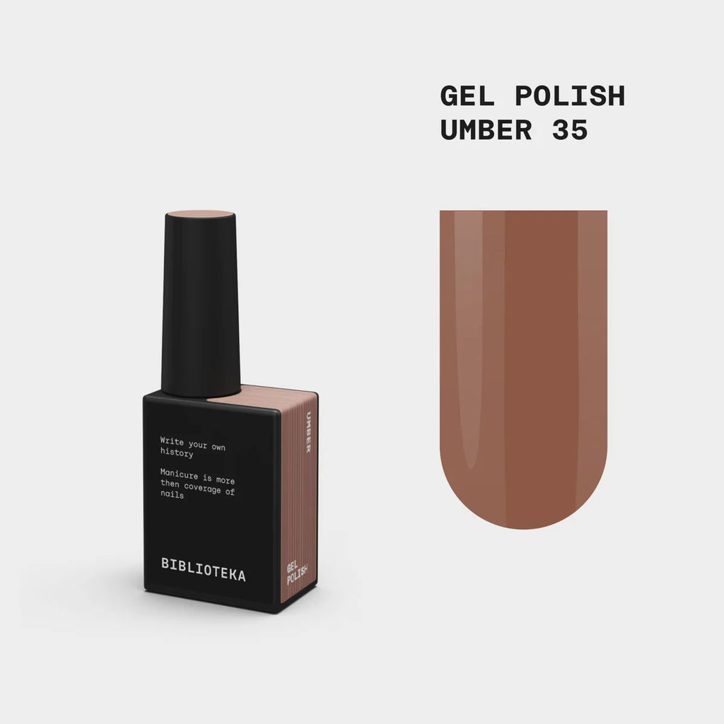 BIBLIOTEKA Esmalte Nº 35 Umber — Marrón natural, 10 ml