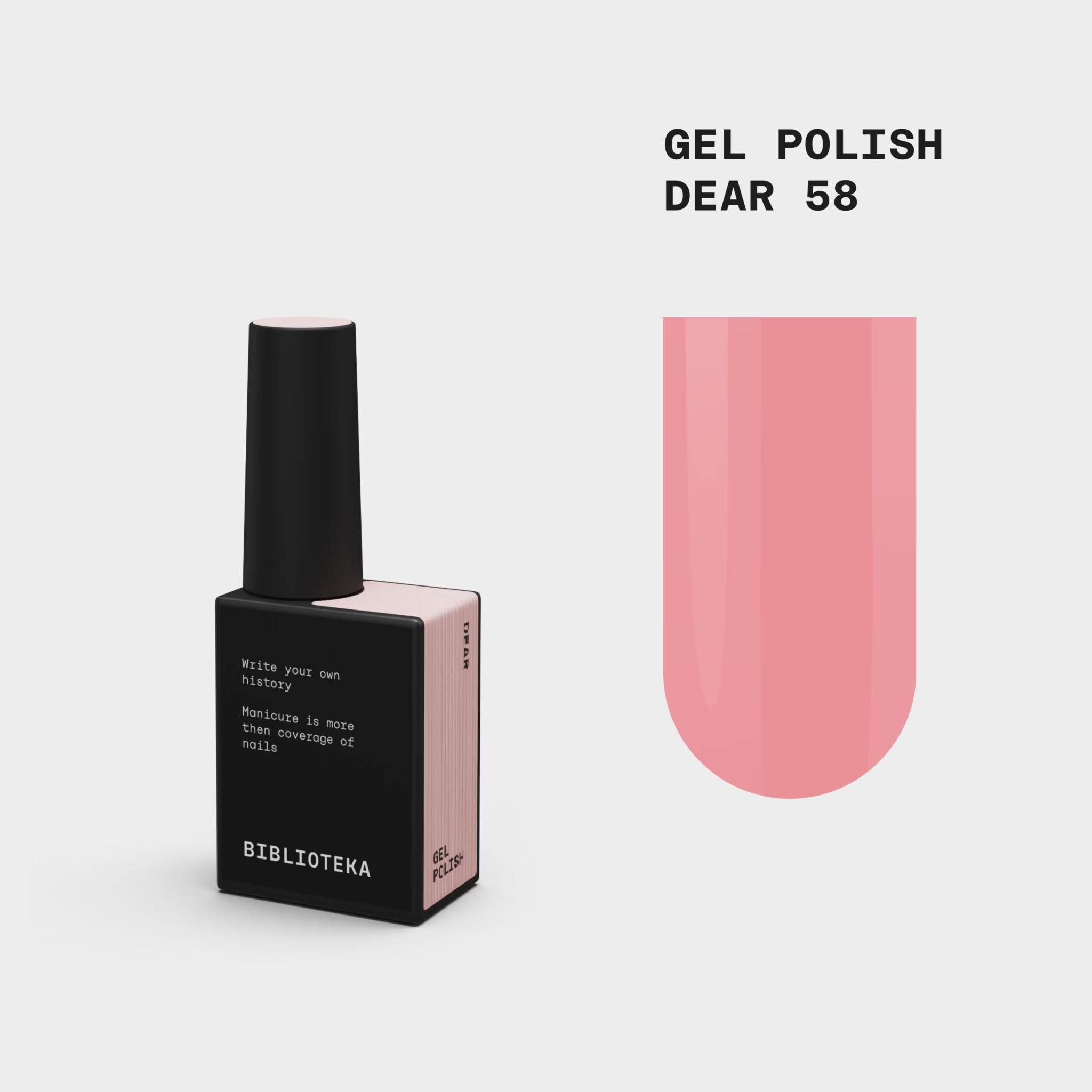 BIBLIOTEKA Esmalte Semipermanente Nº58 Dear – rosa intenso, 10 ml