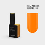 BIBLIOTEKA Esmalte Semipermanente Nº 68 Energy — naranja cálido, 10 ml.