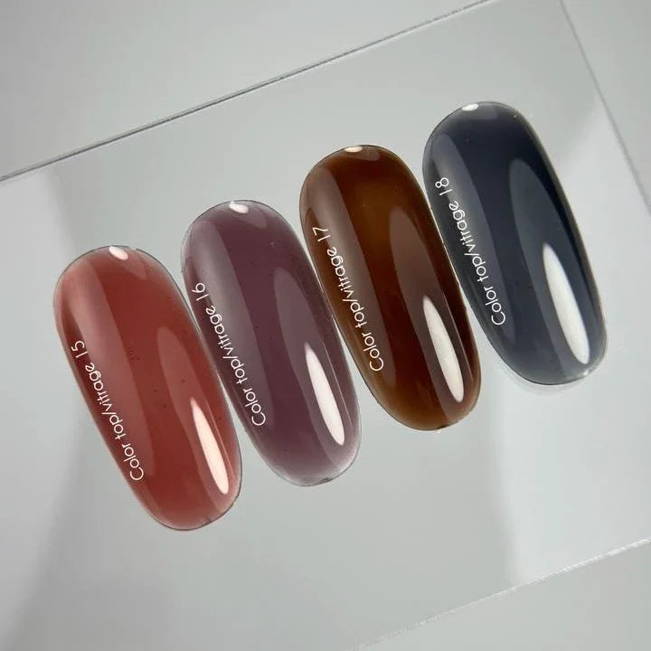NAILSOFTHEDAY Color Top/Vitrage 17 — Top Coat Vitrage Chocolate Oscuro Semitransparente, 10 ml