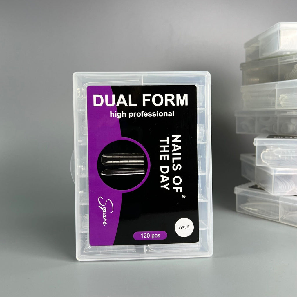 NAILSOFTHEDAY Dual Form Square (Type 5) — formas superiorestipo cadrado para uñas, 120 piezas
