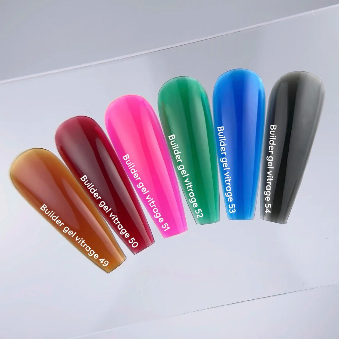 NAILSOFTHEDAY Builder gel 49 Vitrage — gel constructor vitral caramelizado para extensión de uñas, 15 ml