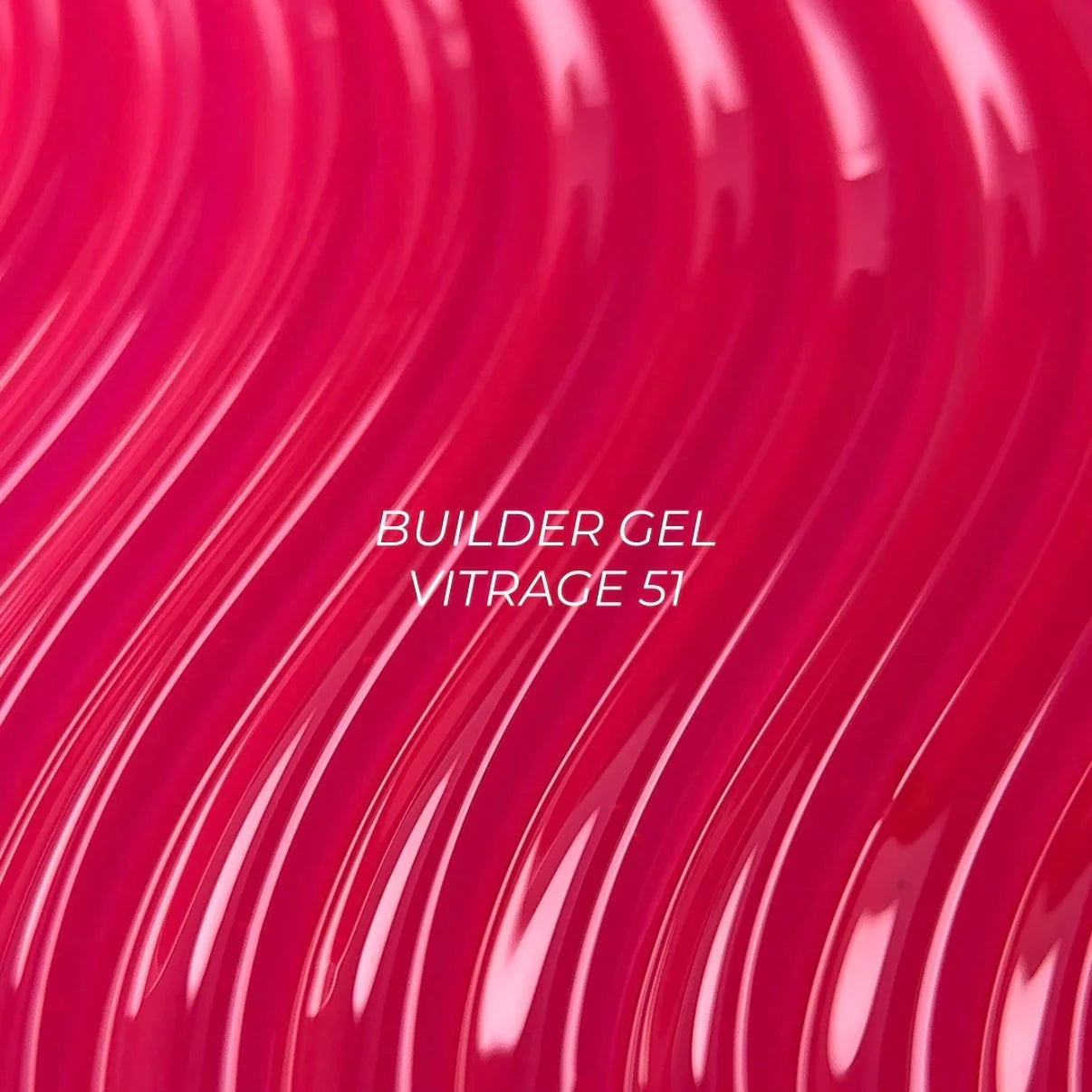 NAILSOFTHEDAY Builder gel 51 Vitrage — gel constructor vitral rosa para extensión de uñas, 15 ml