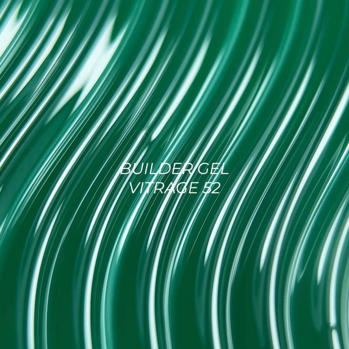 NAILSOFTHEDAY Builder gel 52 Vitrage — gel constructor vitral verde para extensión de uñas, 15 ml