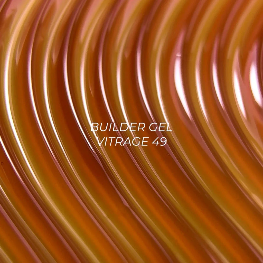 NAILSOFTHEDAY Builder gel 49 Vitrage — gel constructor vitral caramelizado para extensión de uñas, 15 ml