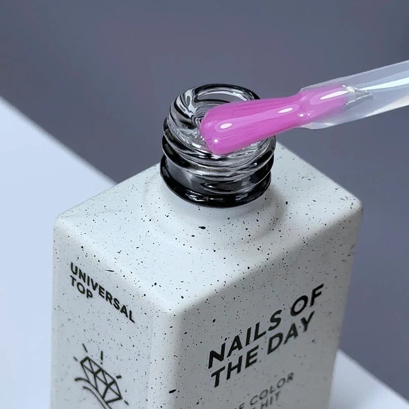 NAILSOFTHEDAY Universal Top — top coat brillante sin capa pegajosa con filtros UV mínimos, 10 ml