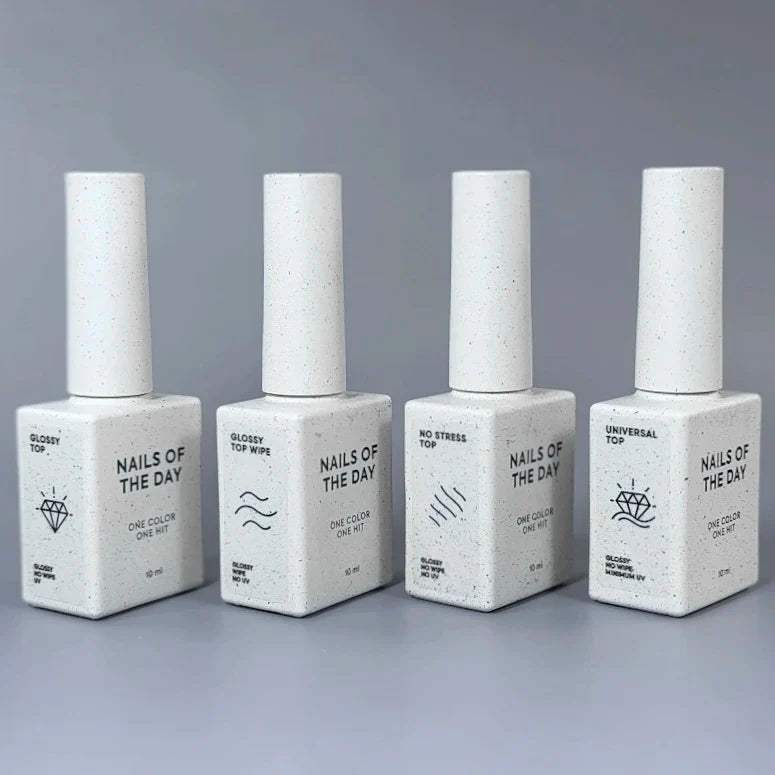 NAILSOFTHEDAY Universal Top — top coat brillante sin capa pegajosa con filtros UV mínimos, 10 ml