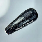NAILSOFTHENIGHT Manhattan gel polish -  esmalte semipermanente reflectante negro con brillo holográfico para uñas, 10 ml