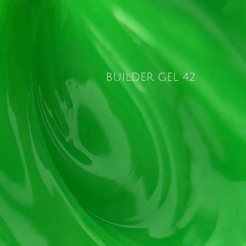 NAILSOFTHEDAY Builder Gel 42 — gel verde lima intenso para extensiones de uñas, 15 ml