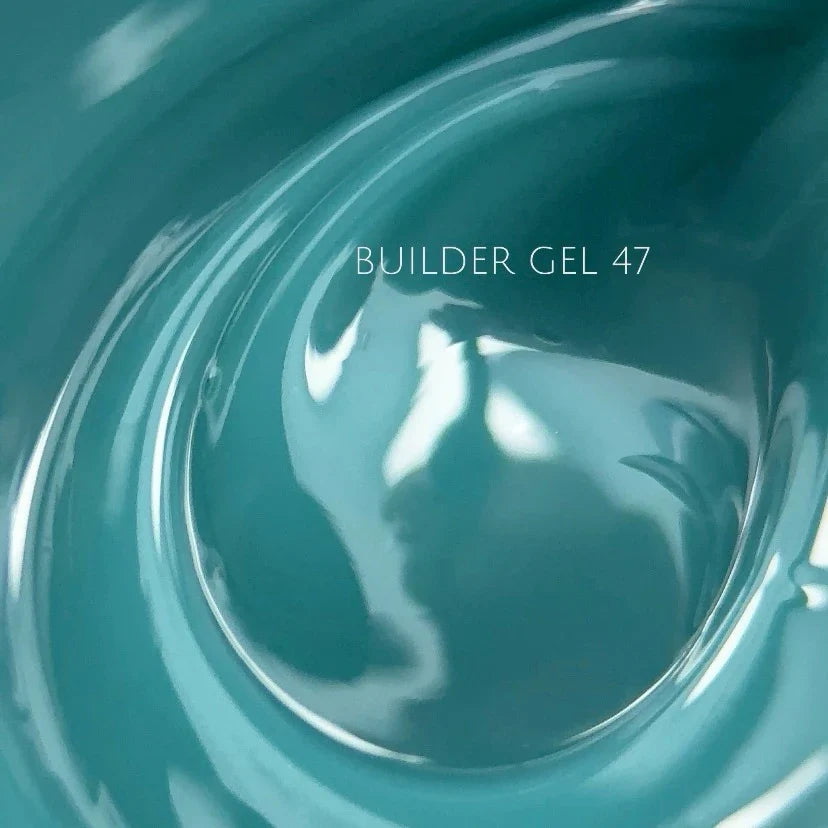 NAILSOFTHEDAY Builder Gel 47 — gel turquesa para extensiones de uñas, 15 ml