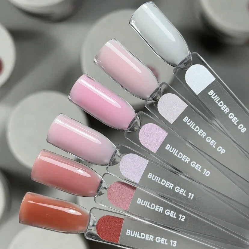 NAILSOFTHEDAY Builder Gel 12 — gel rosa nude para extensiones de uñas, 15 ml