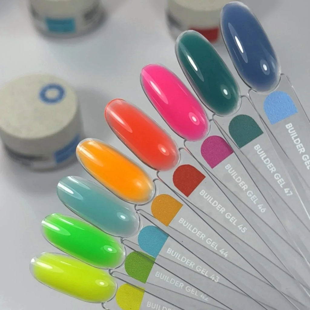 NAILSOFTHEDAY Builder Gel 42 — gel verde lima intenso para extensiones de uñas, 15 ml