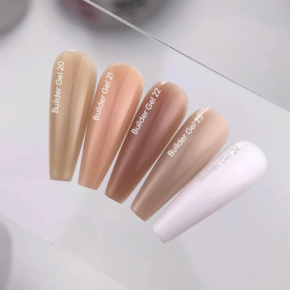 NAILSOFTHEDAY Builder Gel 20 — gel nude arena para extensiones de uñas, 15 ml
