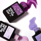 NAILSOFTHEDAY Potal base 07 - base violeta con decoracion de cobre, 10 ml