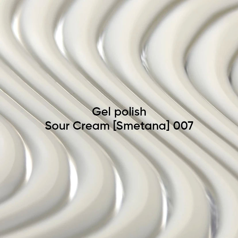 NAILSOFTHEDAY Gel Polish Sour Cream [Smetana] 007 – esmalte blanco crema ligero y aireado, 10 ml