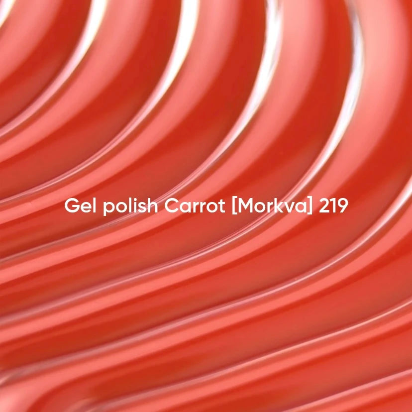 NAILSOFTHEDAY Gel Polish Carrot [Morkva] 219 – esmalte naranja zanahoria con cobertura en una sola capa, 10 ml
