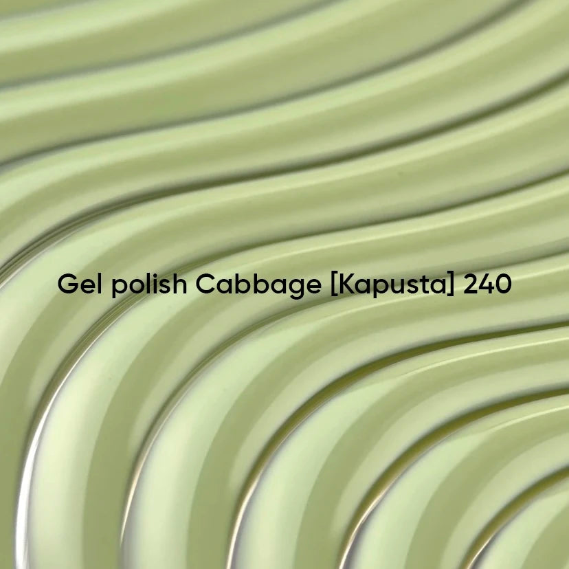 NAILSOFTHEDAY Gel Polish Cabbage [Kapusta] 240 – esmalte semipermanente verde lima con cobertura en una sola capa, 10 ml