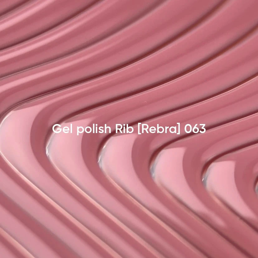 NAILSOFTHEDAY Gel Polish Rib [Rebra] 063 – esmalte nude rosado con cobertura en una sola capa, 10 ml