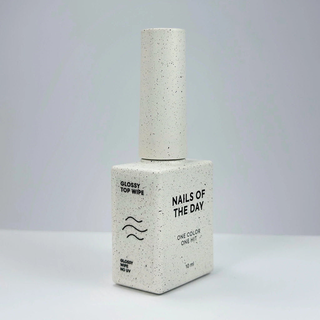 NAILSOFTHEDAY Glossy top wipe - Top brillante con una capa pegajosa, sin filtros UV, 10 ml