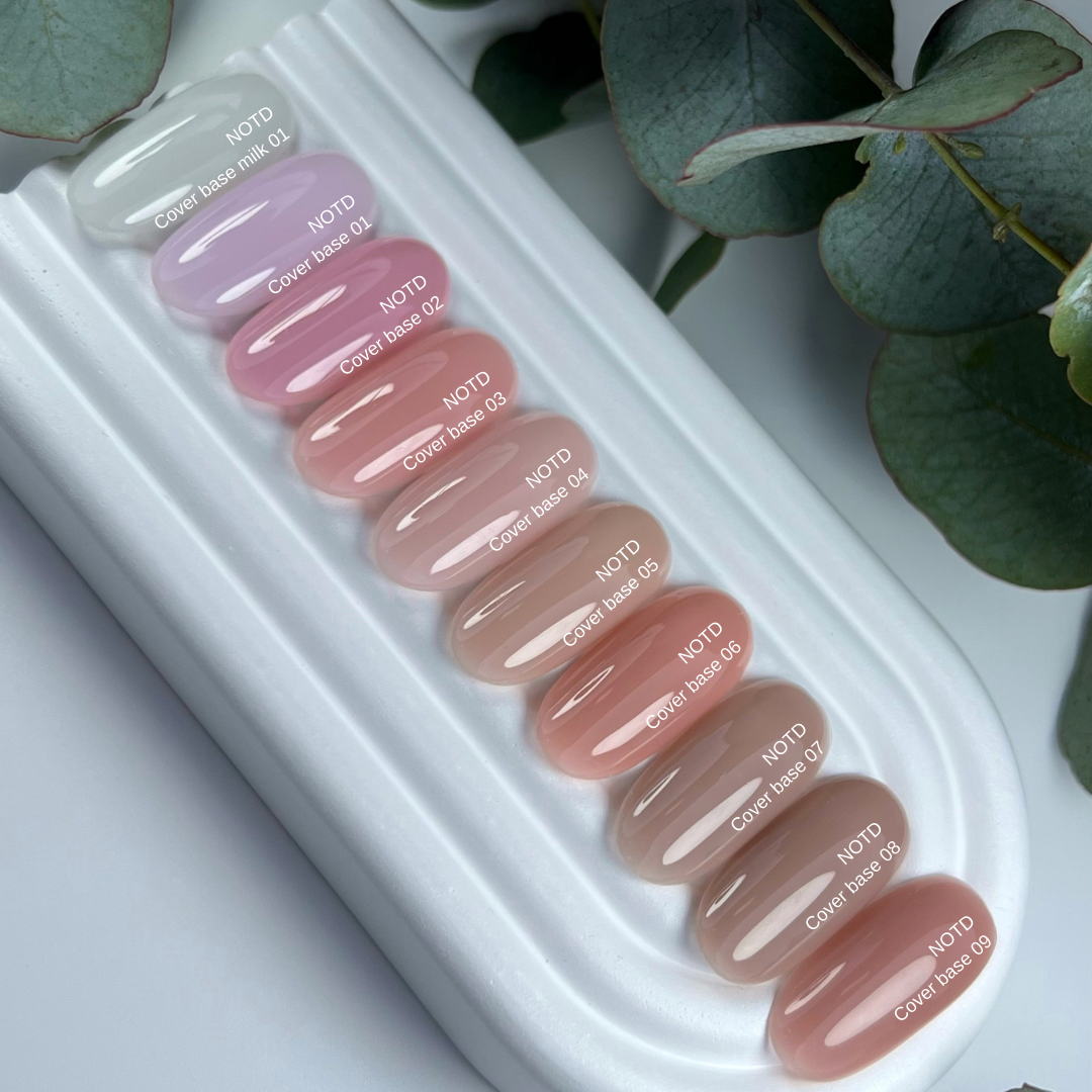 Nailsoftheday Cover base NEW Formula 01  - base de camuflaje rosa claro para uñas, 10 ml