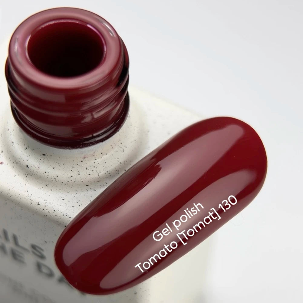 NAILSOFTHEDAY Gel Polish Tomato [Tomat] 130 – esmalte rojo tomate, cobertura en una sola capa, 10 ml