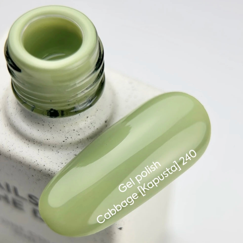 NAILSOFTHEDAY Gel Polish Cabbage [Kapusta] 240 – esmalte semipermanente verde lima con cobertura en una sola capa, 10 ml