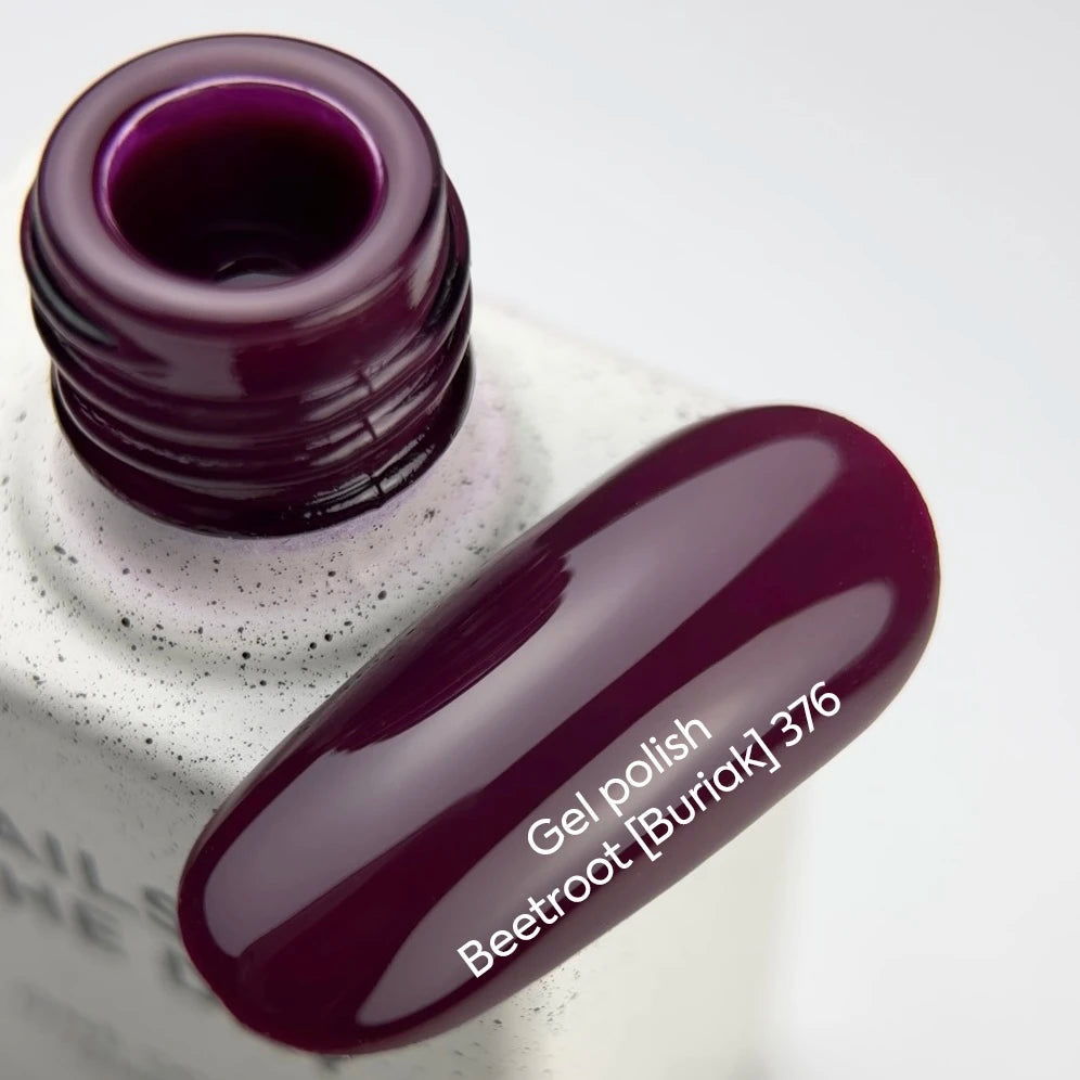 NAILSOFTHEDAY Gel Polish Beetroot [Buriak] 376 – esmalte color púrpura remolacha con cobertura en una sola capa, 10 ml