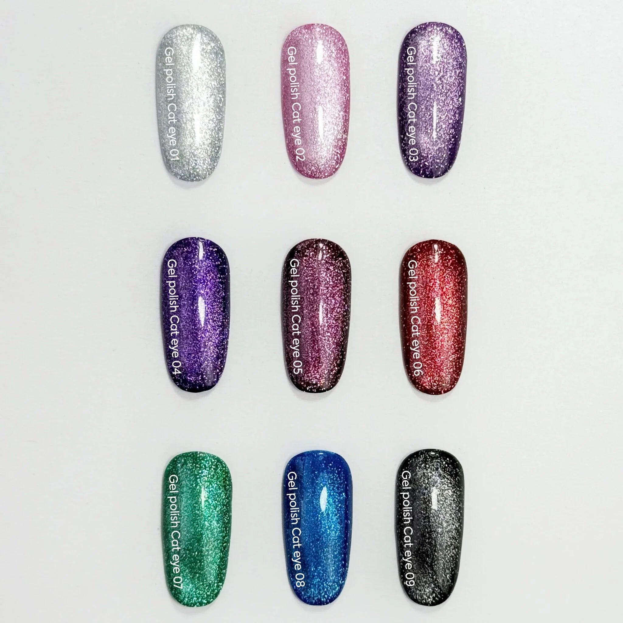 NAILSOFTHEDAY Gel polish Cat Eye 02 — esmalte semipermanente rosa efecto ojo de gato con partículas metálicas finas y un ligero efecto reflectante. Cobertura total en una sola capa. 6 ml.
